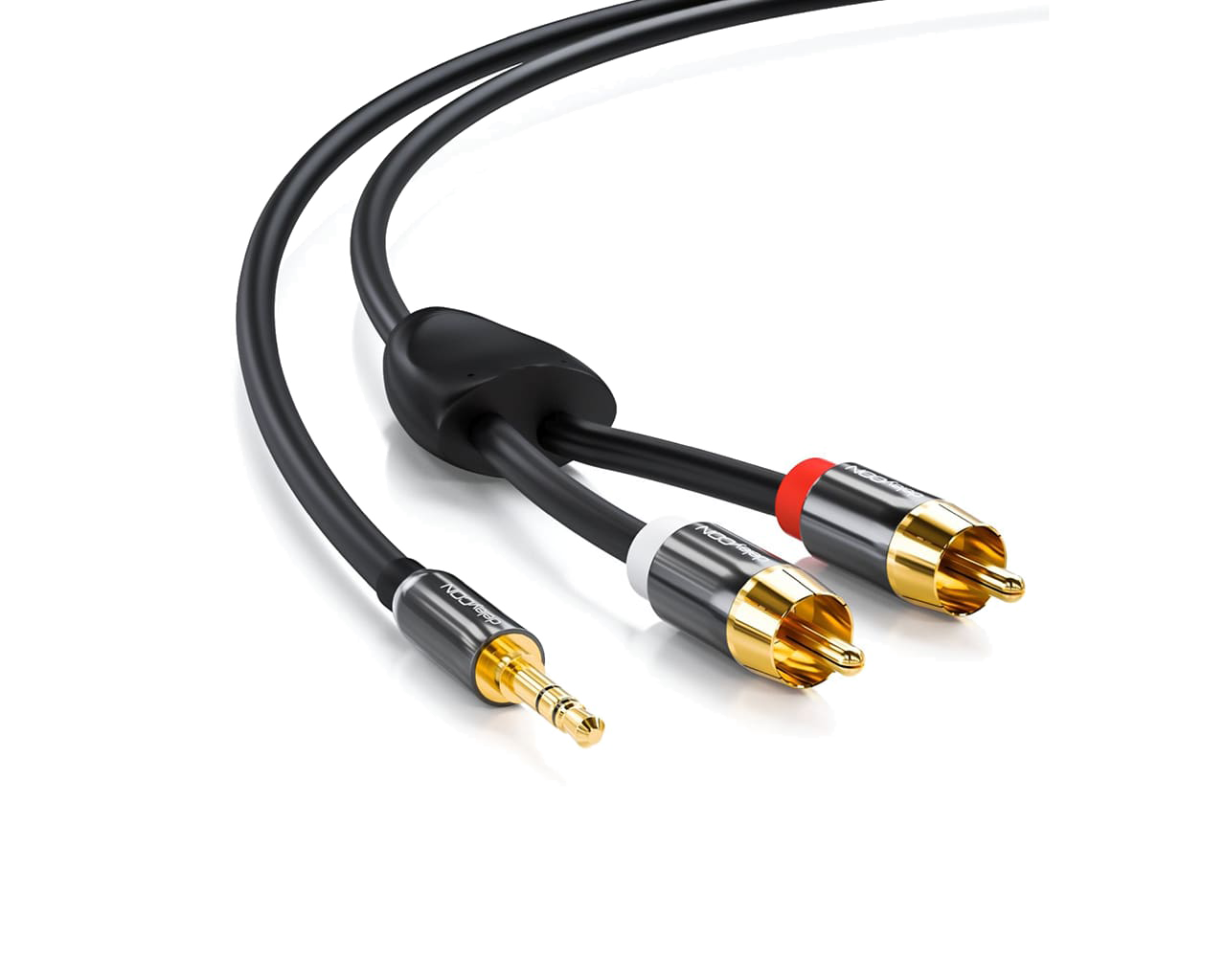 Kabel 1m - 3.5mm - 2xCinch Stecker