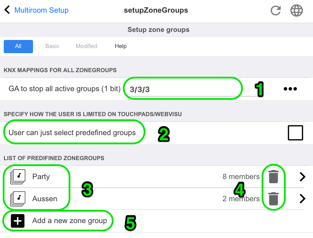 setupZoneGroups